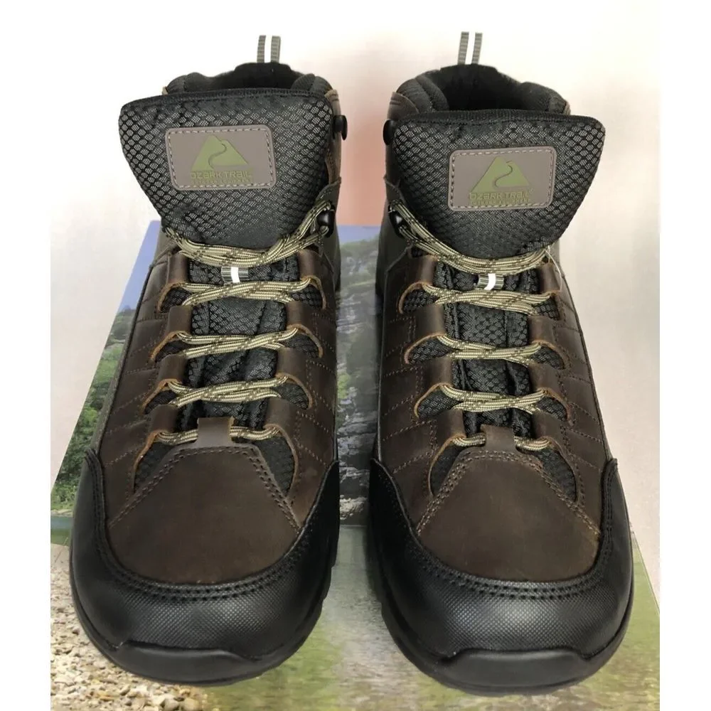 Ozark Trail Men's Meadows Waterproof Brown Leather Hiking Work Boots Size 13 NEW - Picture 6 of 16
